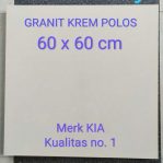 Grosir Supplier Distributor Granit lantai 60 x 60 Kia Krem Polos Pare Kediri Jawa Timur